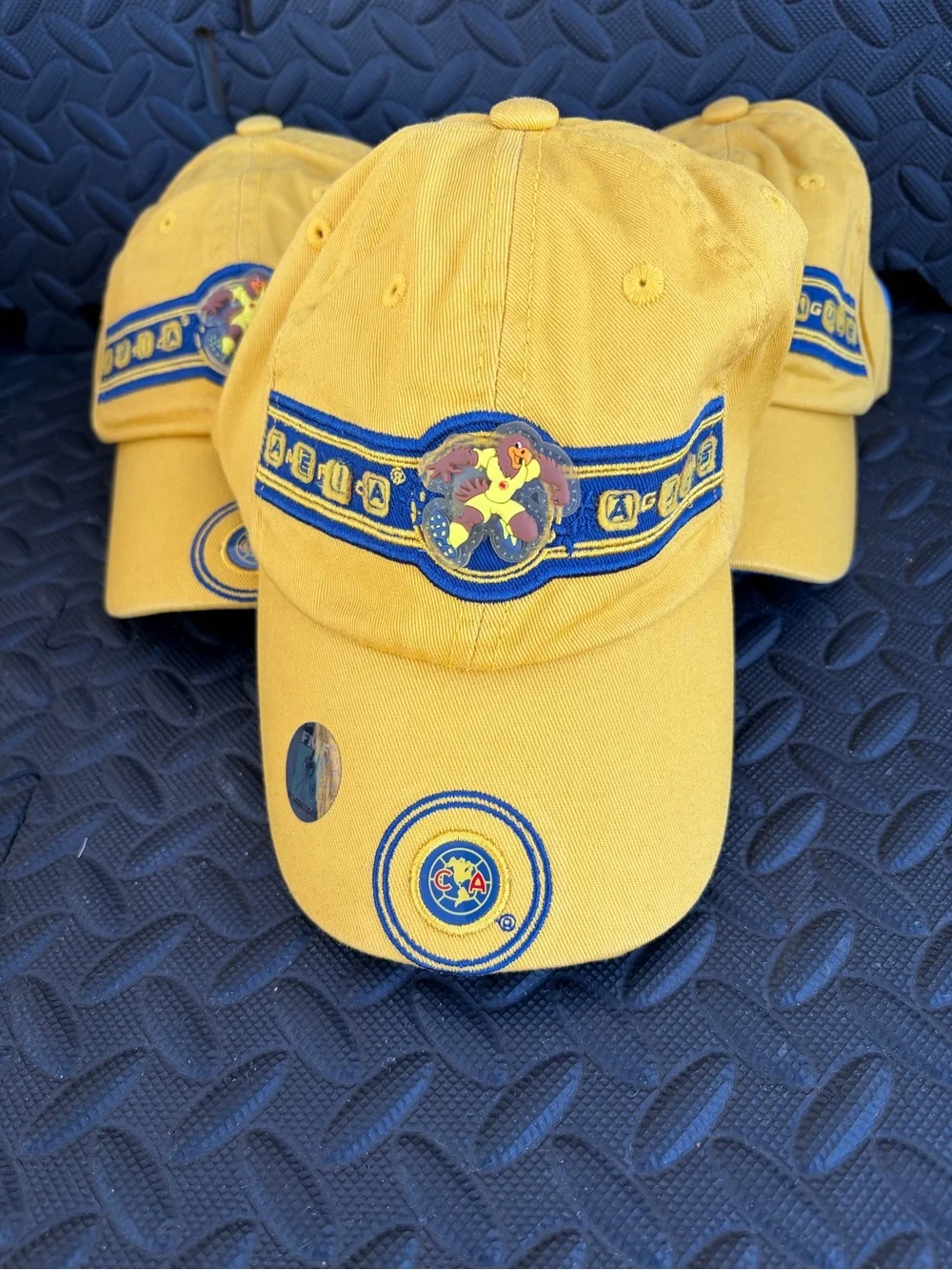América  Aguilas Yellow Cotton Baseball Cap with Team Crest Unixes